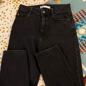 Zara Women's High Rise Black Jeans